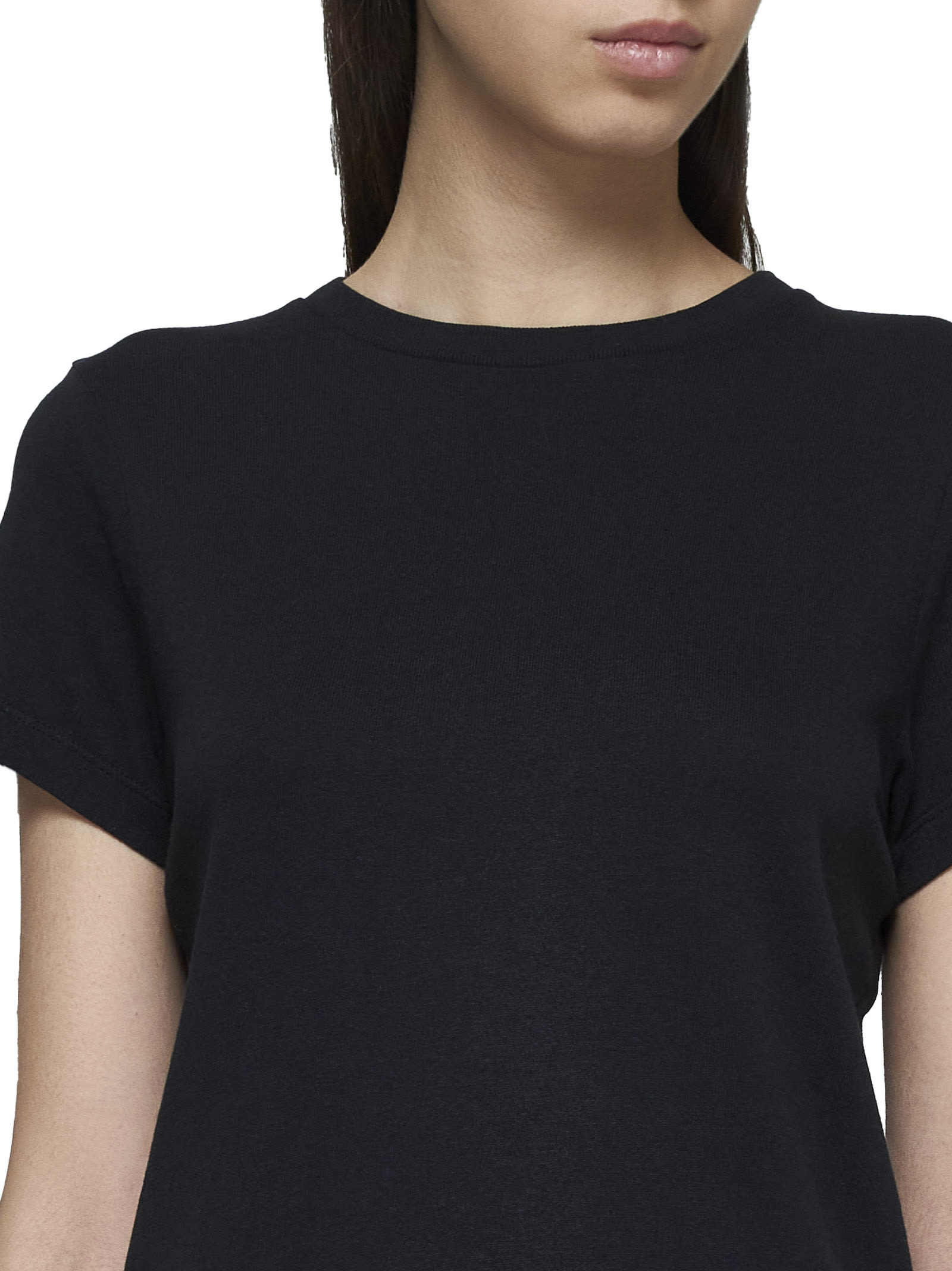 Shop Khaite T-shirt In Washed Black