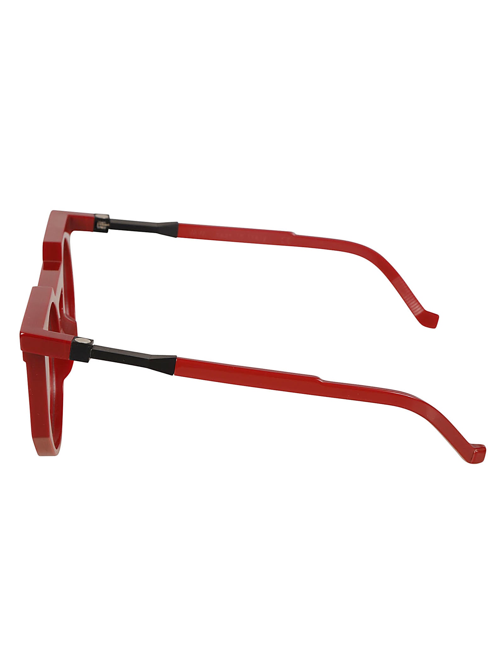 Shop Vava Clear Lens Round Frame Glasses Glasses In Red