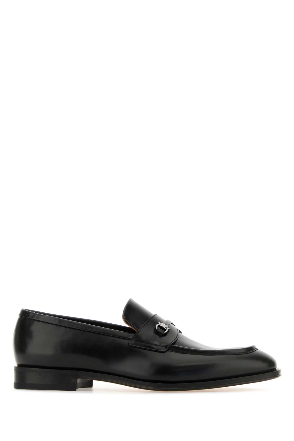 Shop Ferragamo Black Leather Desmond Loafers In Neroneronewbiscotto