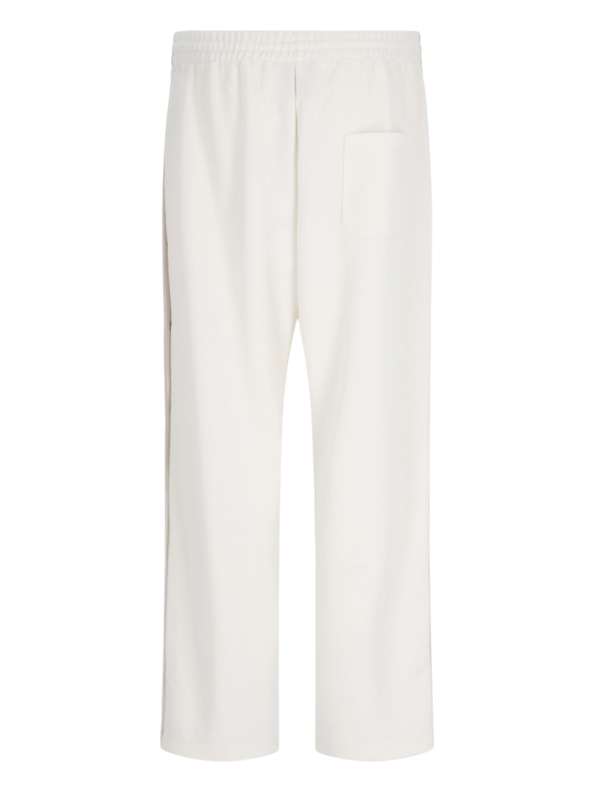 Shop Golden Goose Side Buttons Trousers In Crema