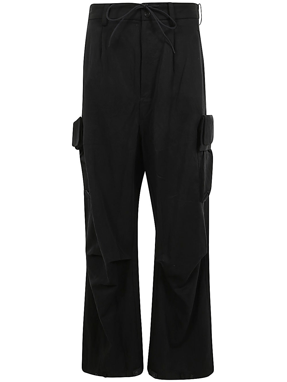 Shop Y-3 Cuff Cargo Pants In Black