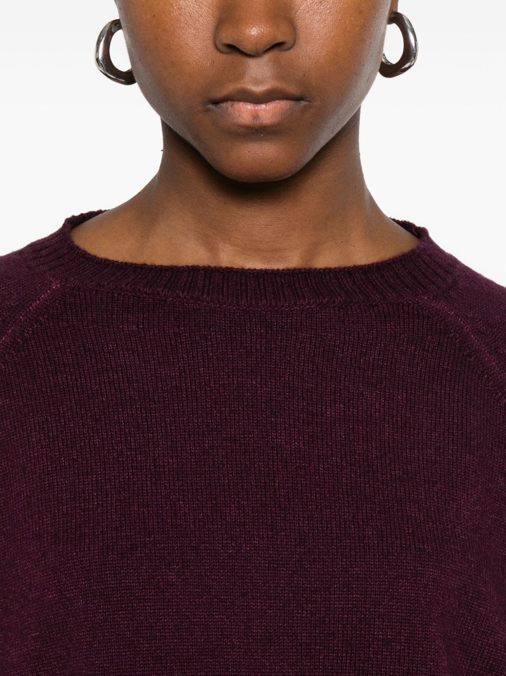 Base Wool Crewneck Sweater In Purple