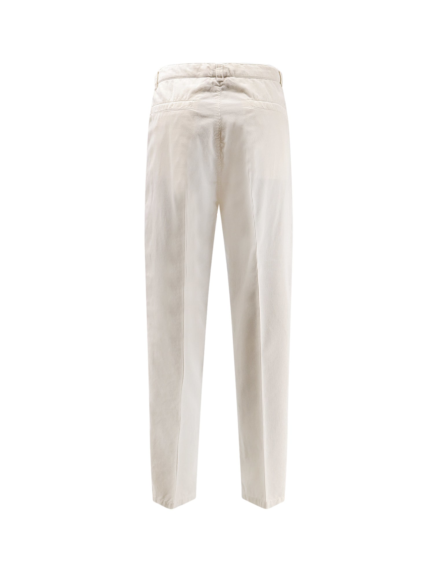 Brunello Cucinelli Straight-leg Corduroy Pants In White
