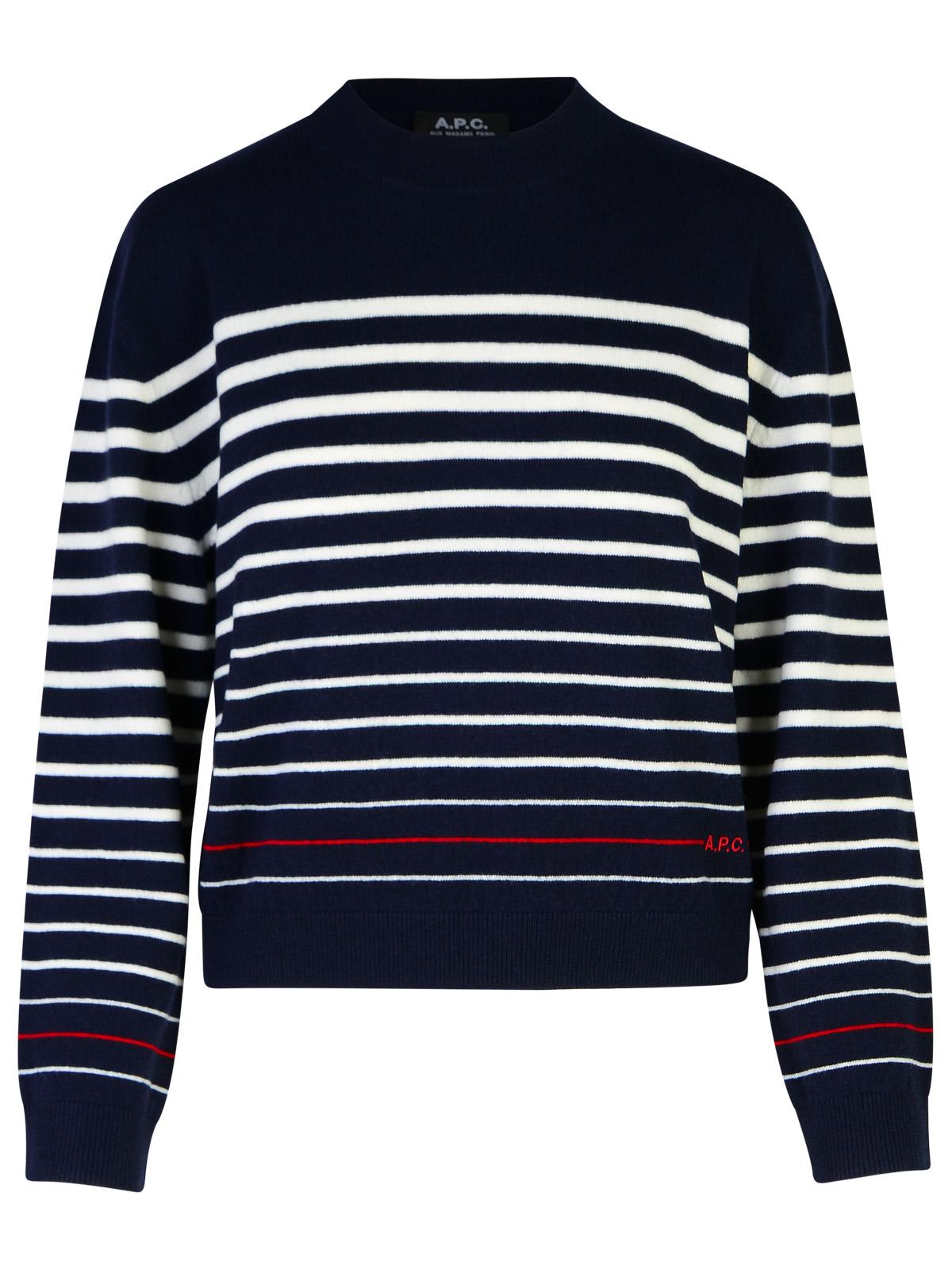 Apc Billie Navy Wool Sweater