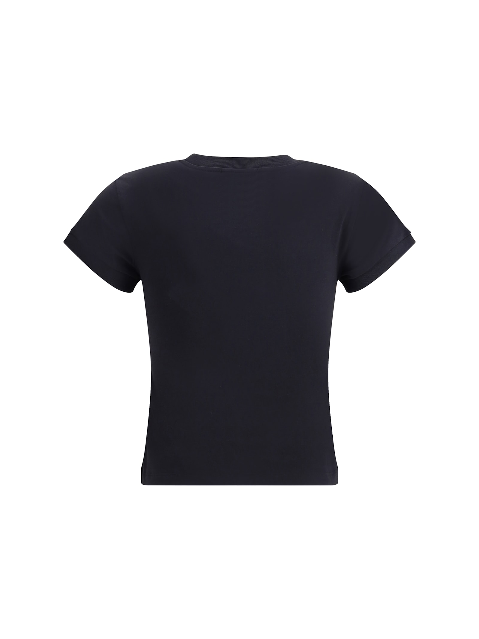 Ganni T-shirt In Cotone Ardesia   Donna In Black