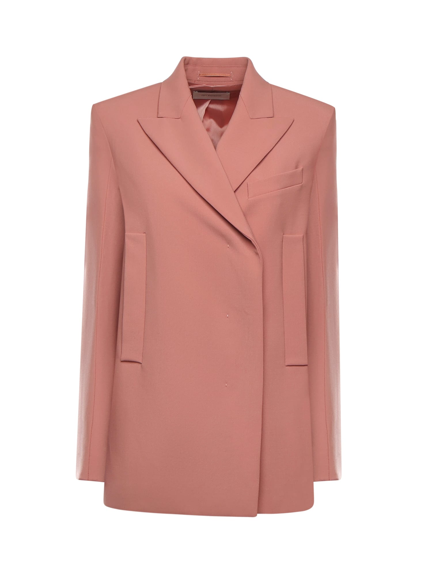 Sportmax Wool Gabardine Blazer In Pink