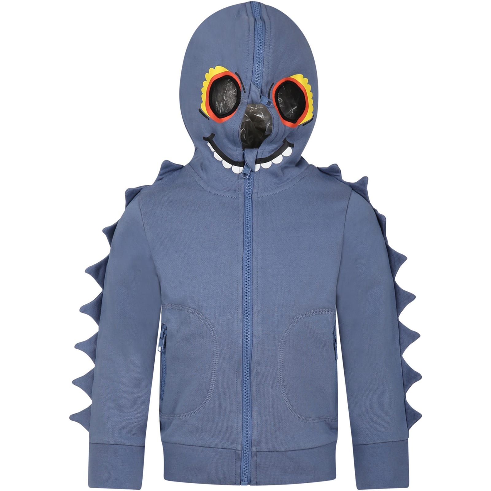 Stella Mccartney Blue Sweater For Boy With Print In Blue