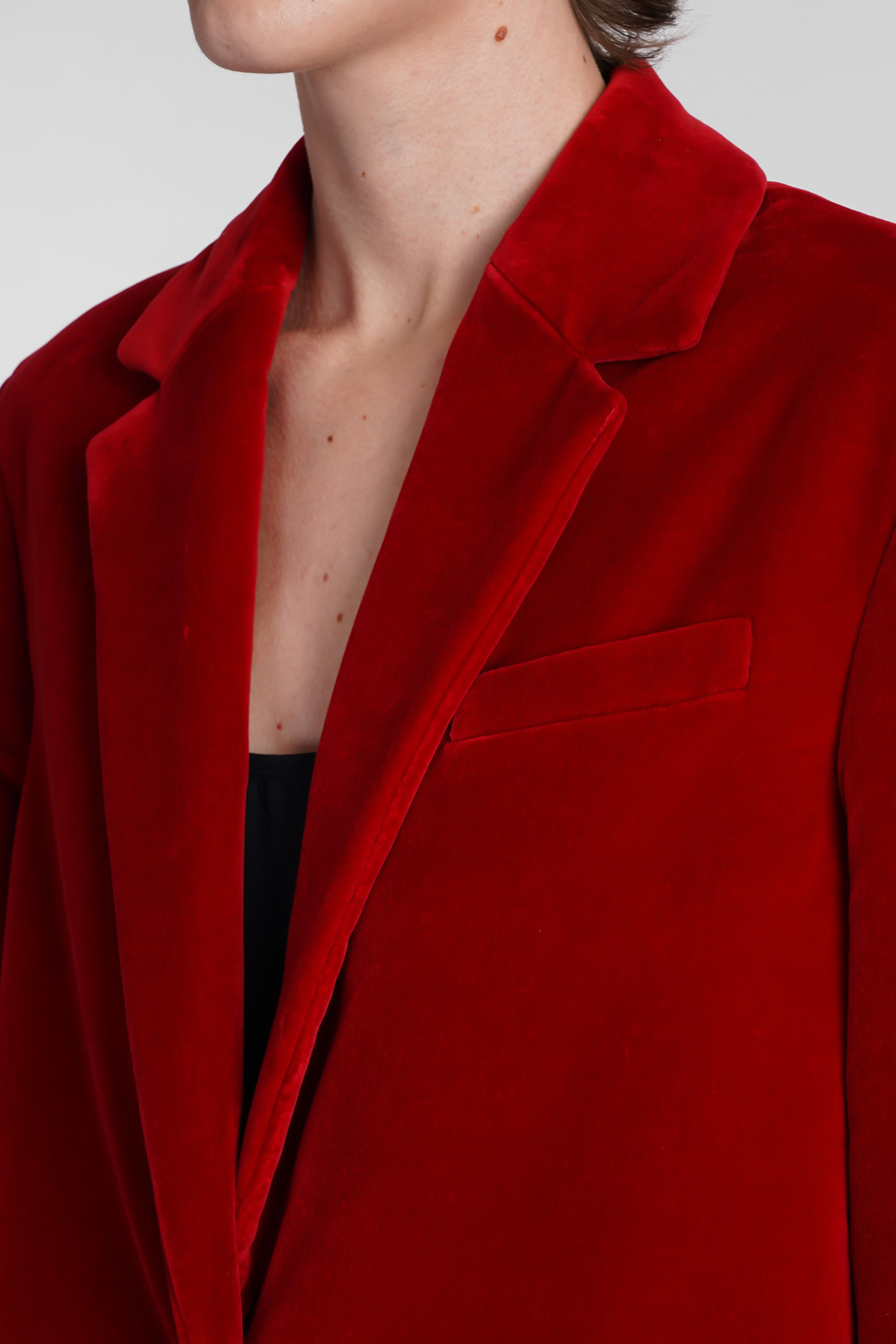 Jw Anderson Velvet Blazer In Red