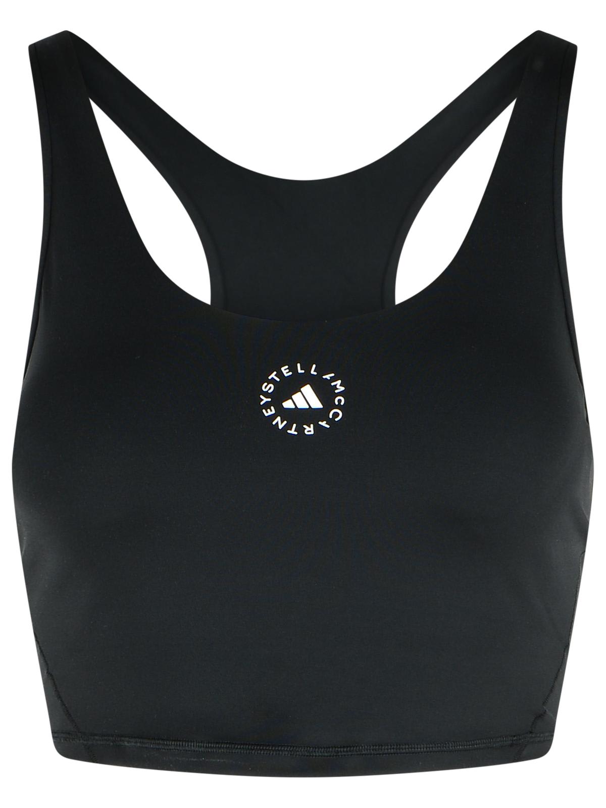 Adidas By Stella Mccartney Polyester Blend Training Top In Black