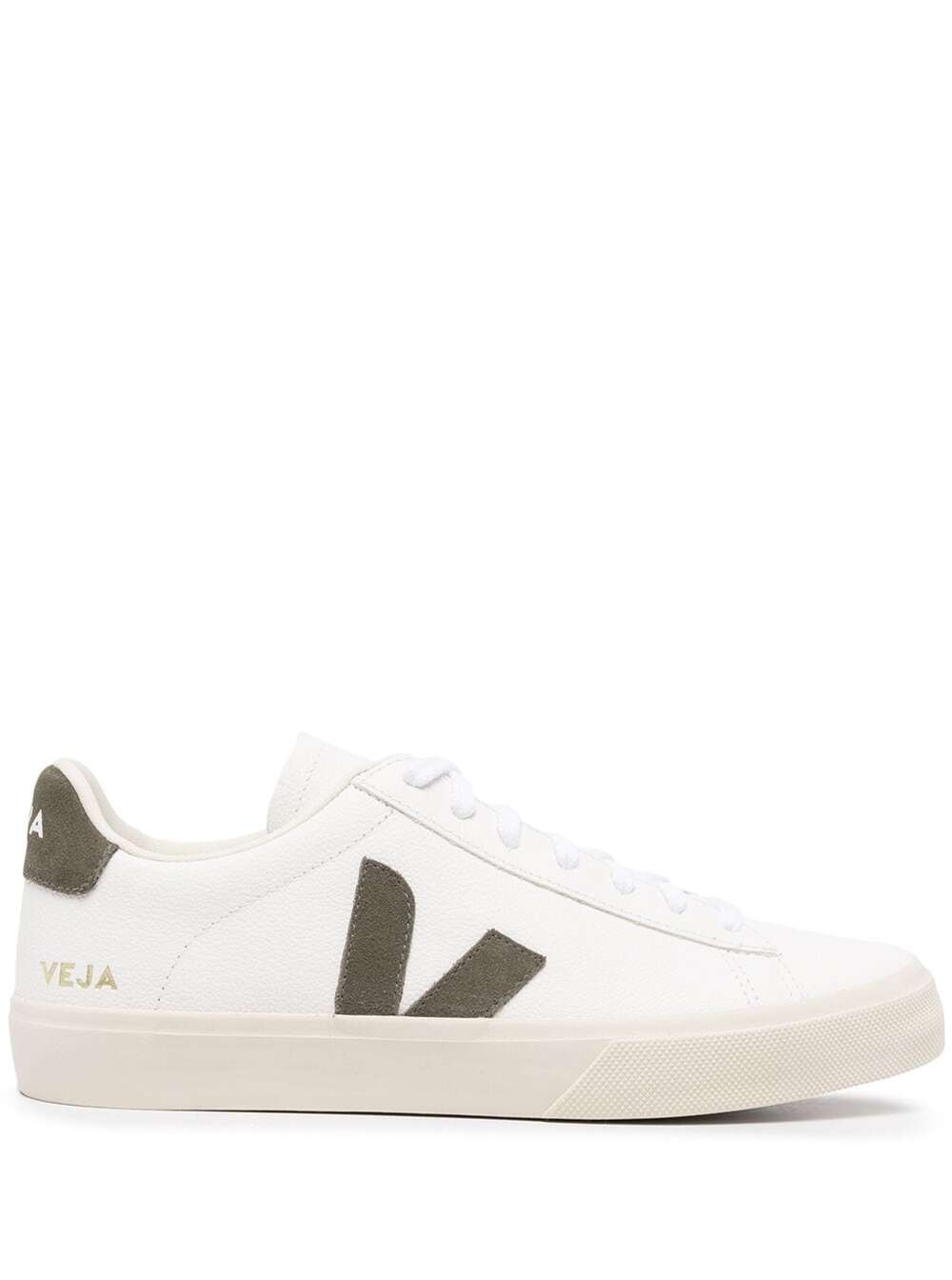 White Low-top Sneakers With Logo Patch In Leather Man