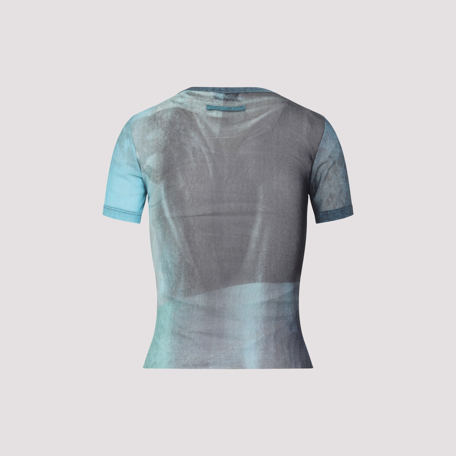 Jean Paul Gaultier Mesh Baby Printed Water Tee In Blue