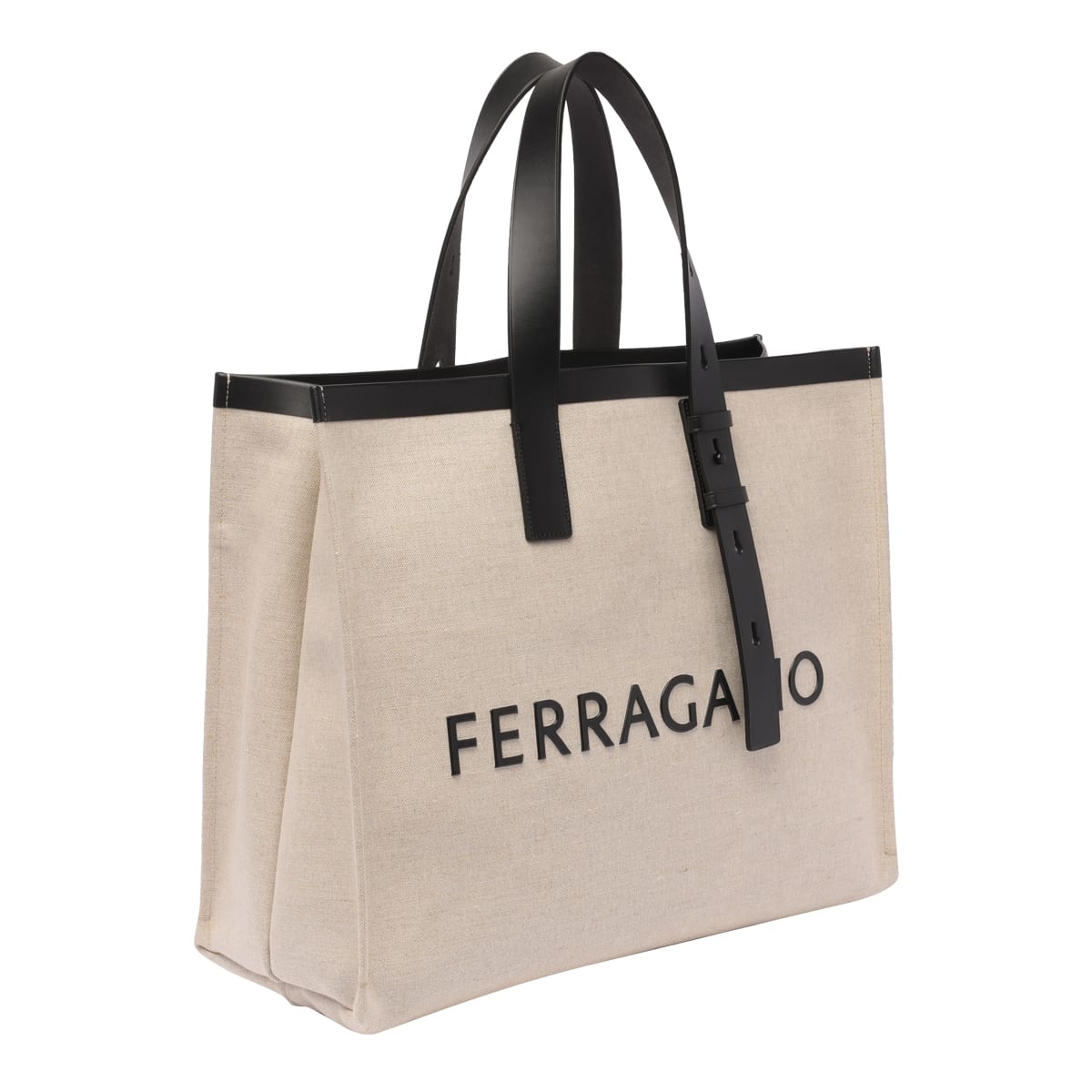 Shop Ferragamo Items Tote Bag In Beige