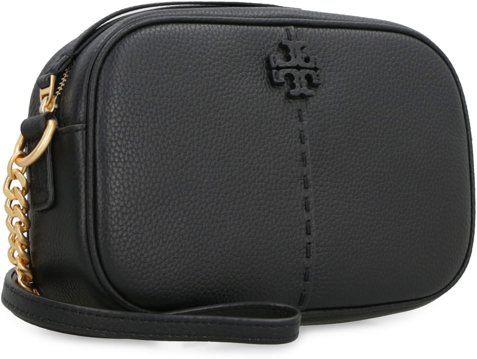 Tory Burch Mcgraw Leather Camera Bag In Black | ModeSens