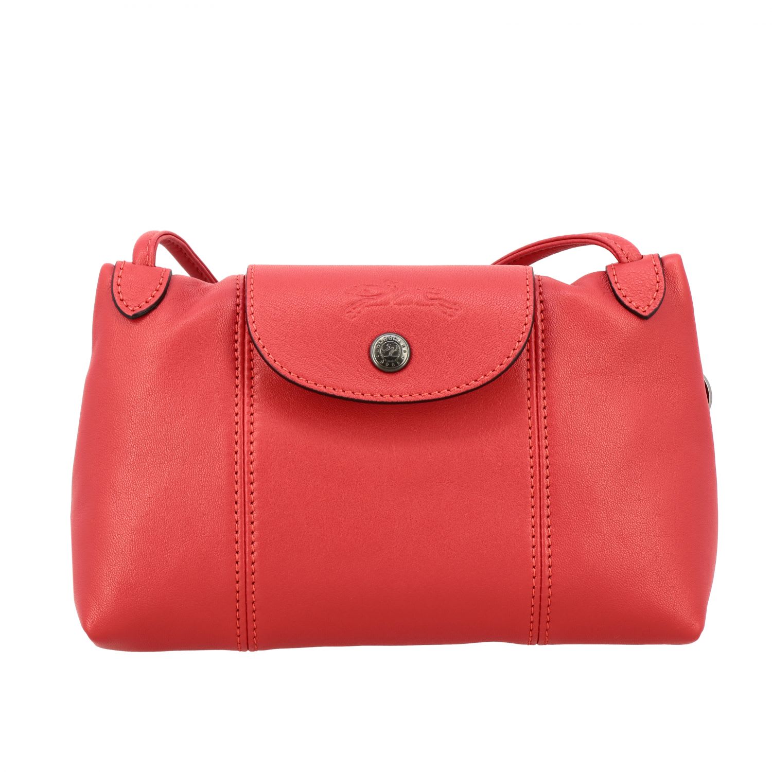 Click to view more detailed imagery on our partner's website Longchamp Shoulder Bag In Leather In Red