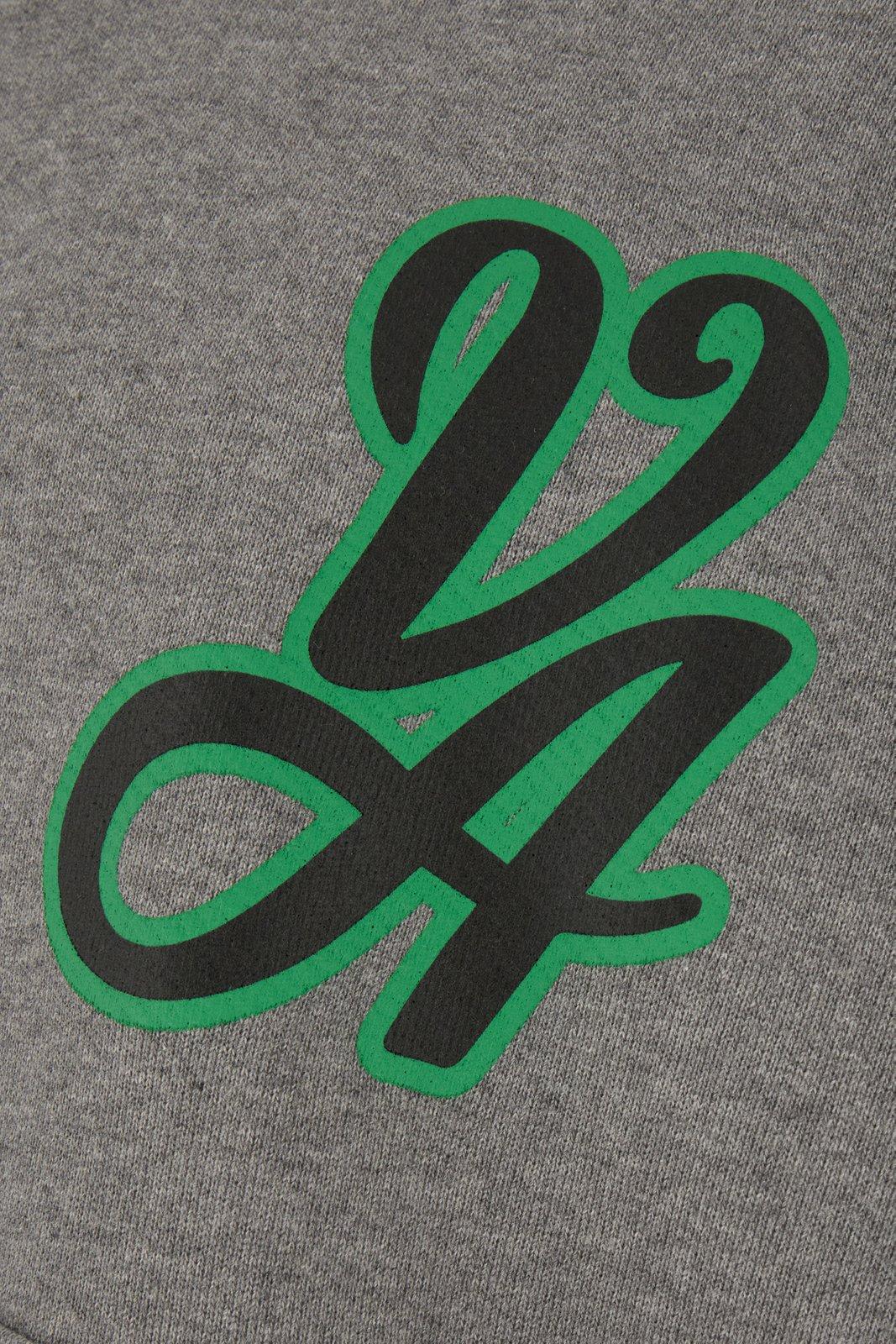 Shop Off-white 23 Varsity Skate Drawstring Long-sleeved Hoodie In Grey/green