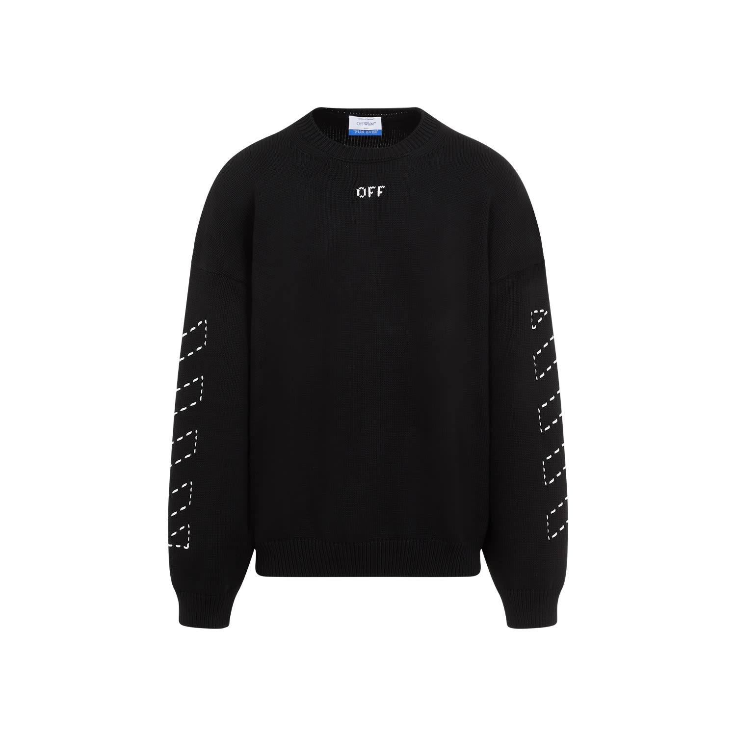 Shop Off-white Stitch Arrow Diags Pullover In Black