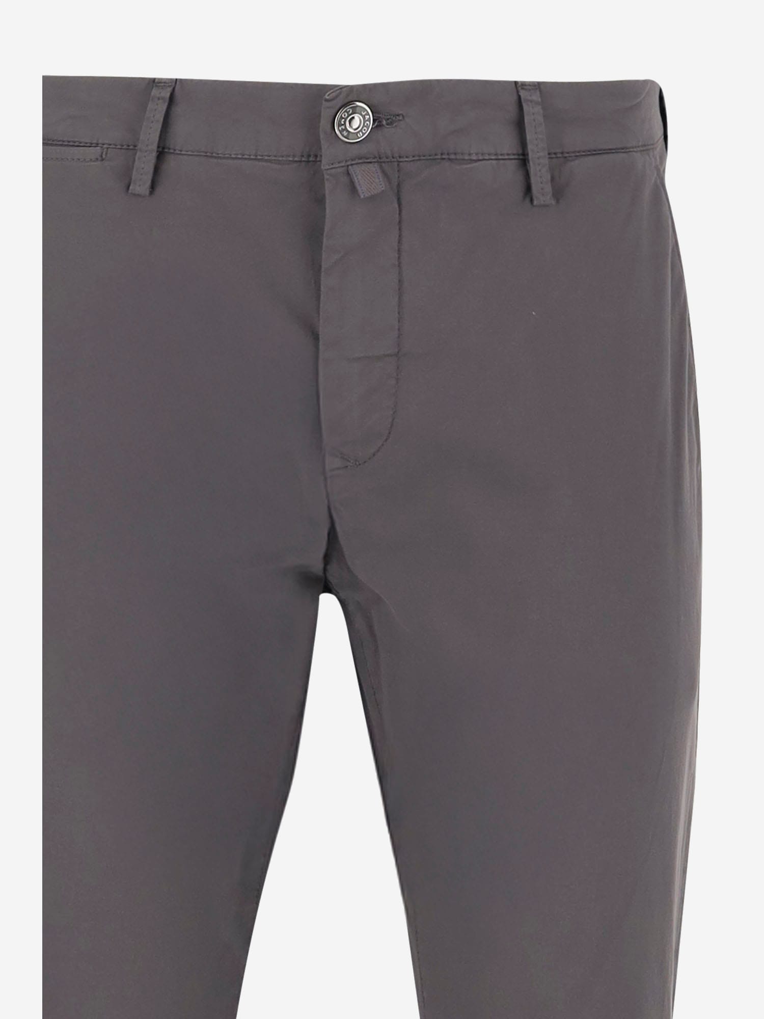 Jacob Cohen Grey Stretch Cotton Pants In Grey
