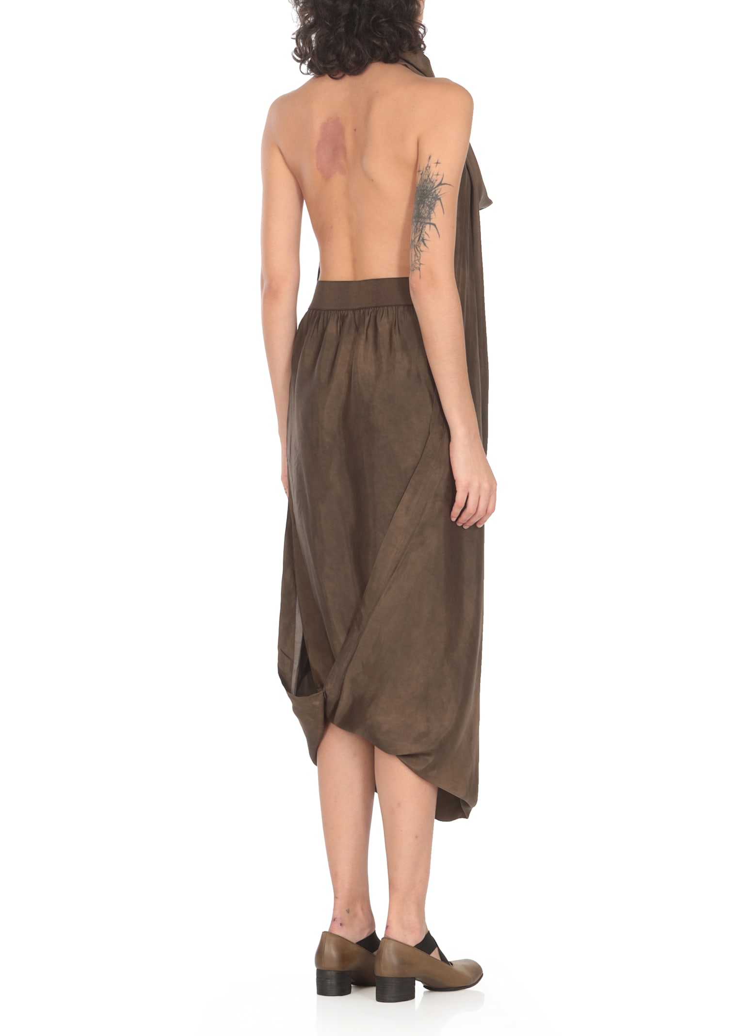 Shop Uma Wang Amone Dress In Brown