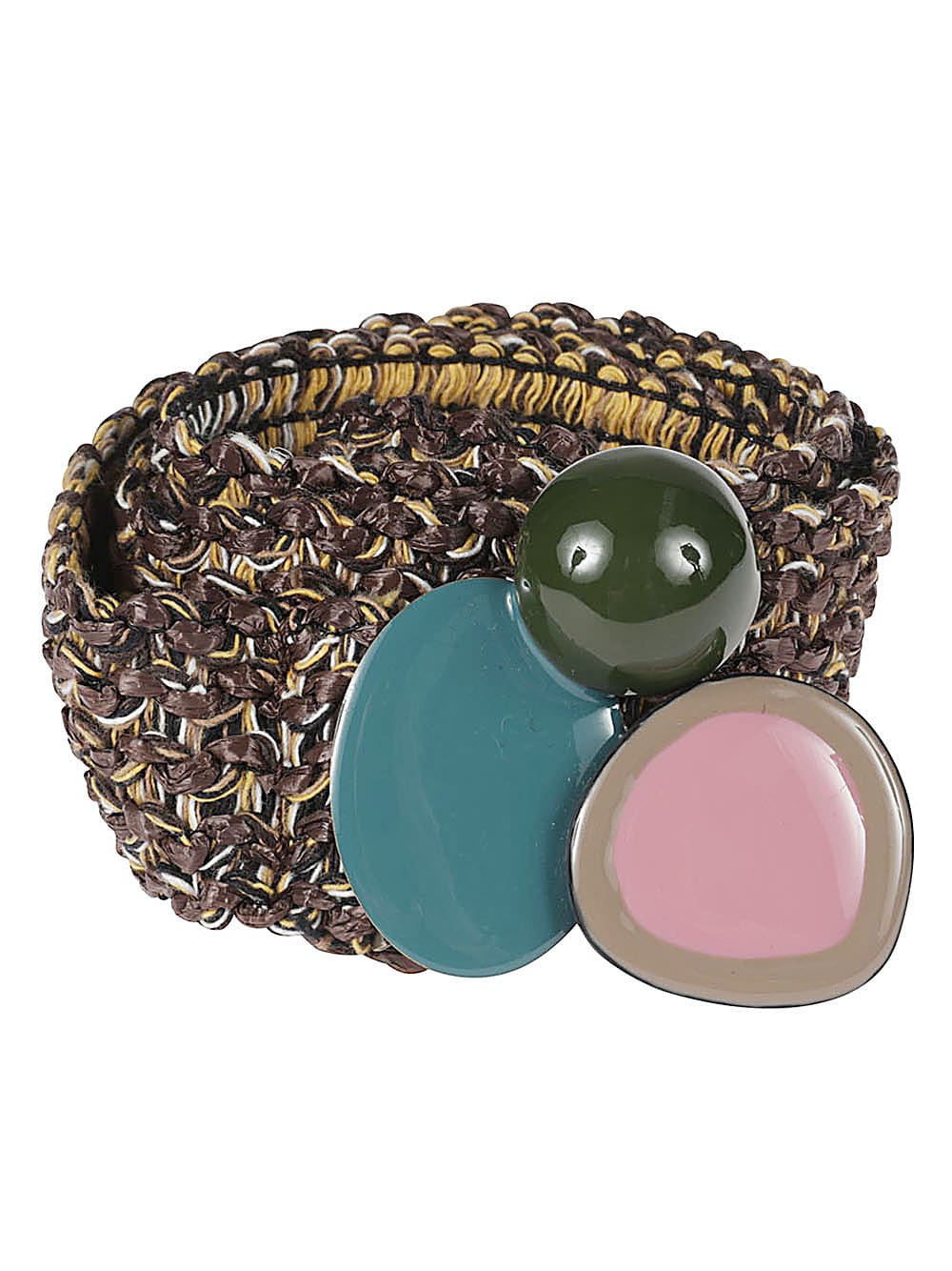 Exquisite J Raffia Belt In Multi