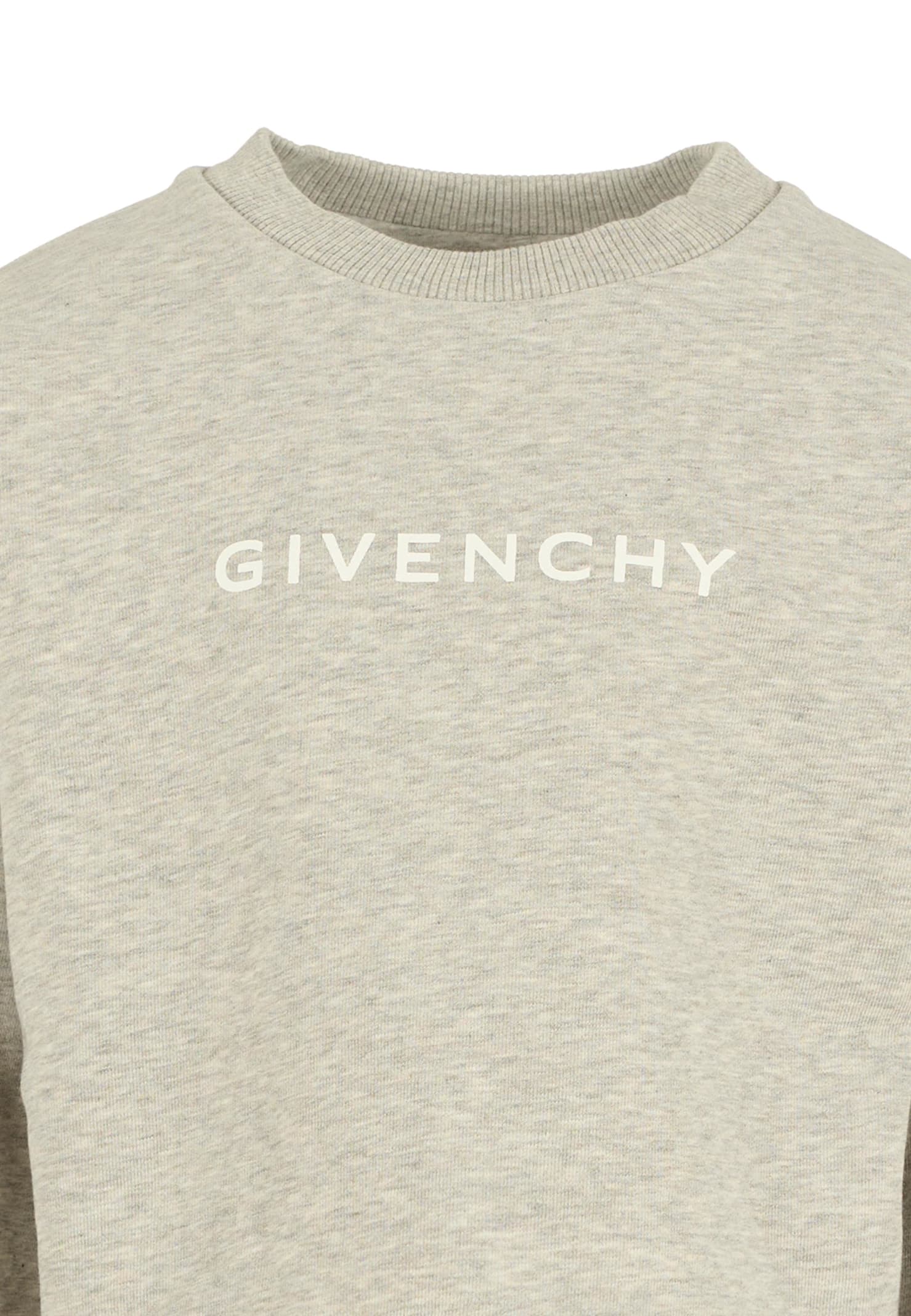 Givenchy Logo-print Sweatshirt In Gray