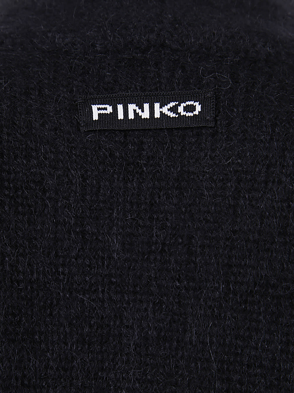 Shop Pinko Cornish Rex Mahair Cardigan In Black Limousine