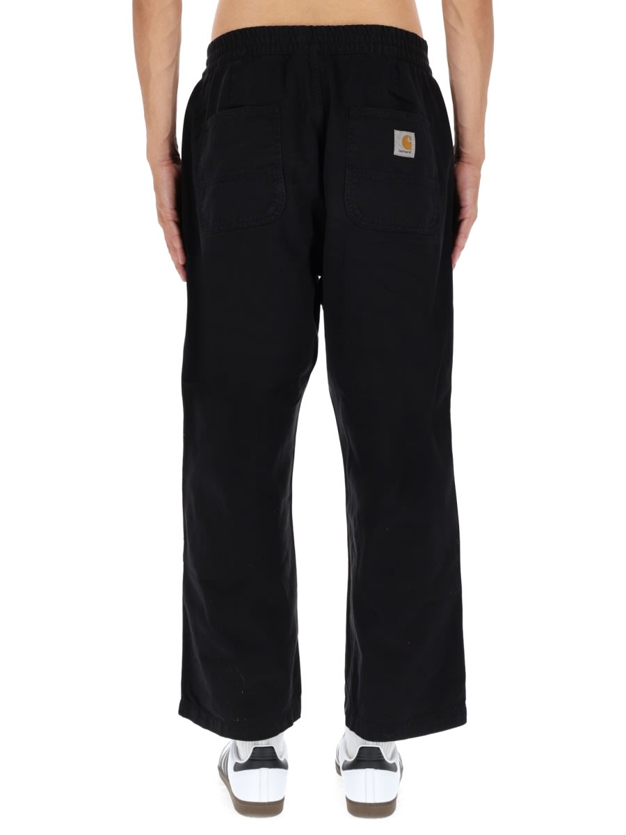 Carhartt Comfortable Trousers With Side And Back Pockets In Black