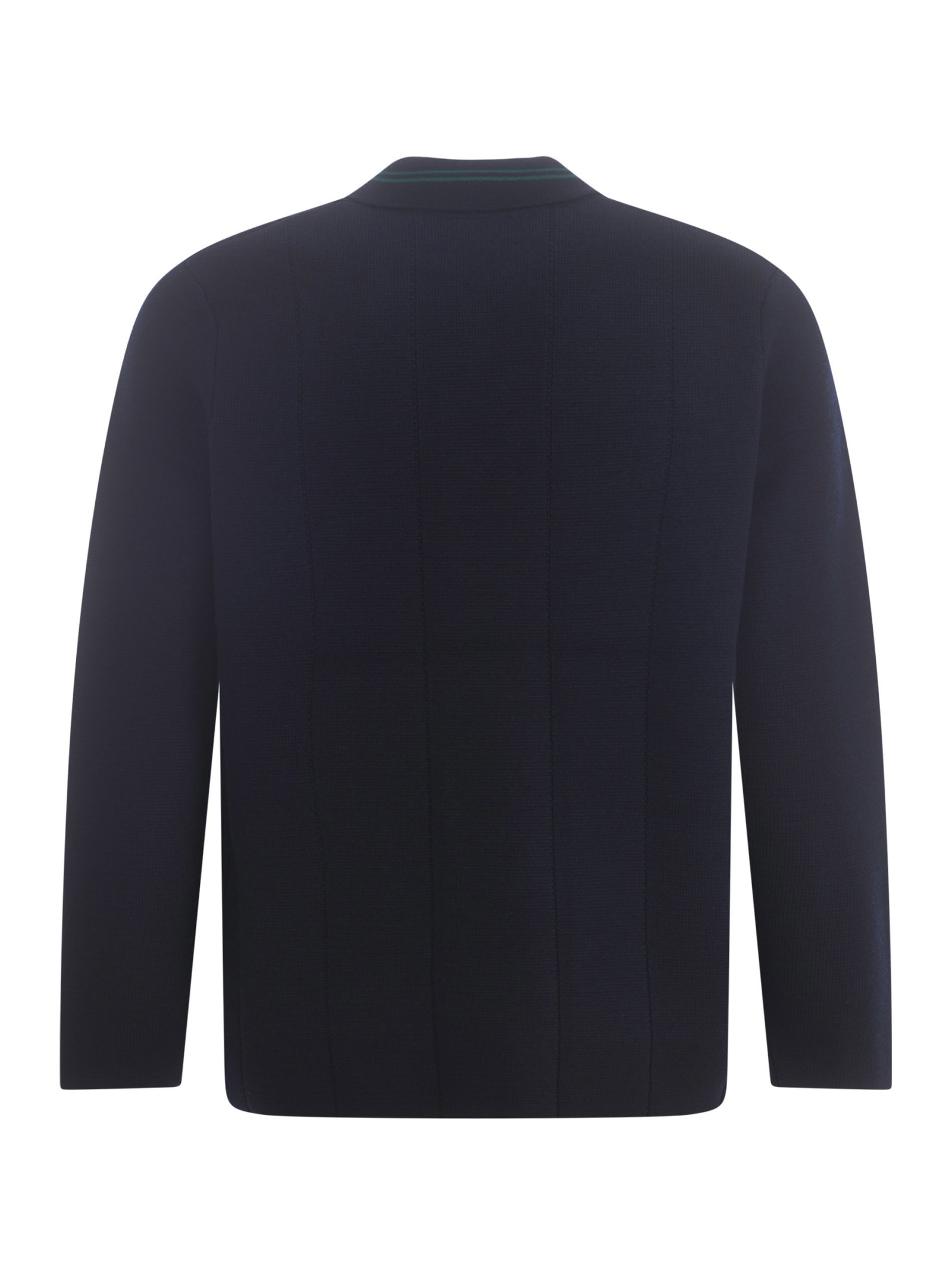 Shop Drôle De Monsieur Sweater Drole De Monsieur In Merino Wool In Blue