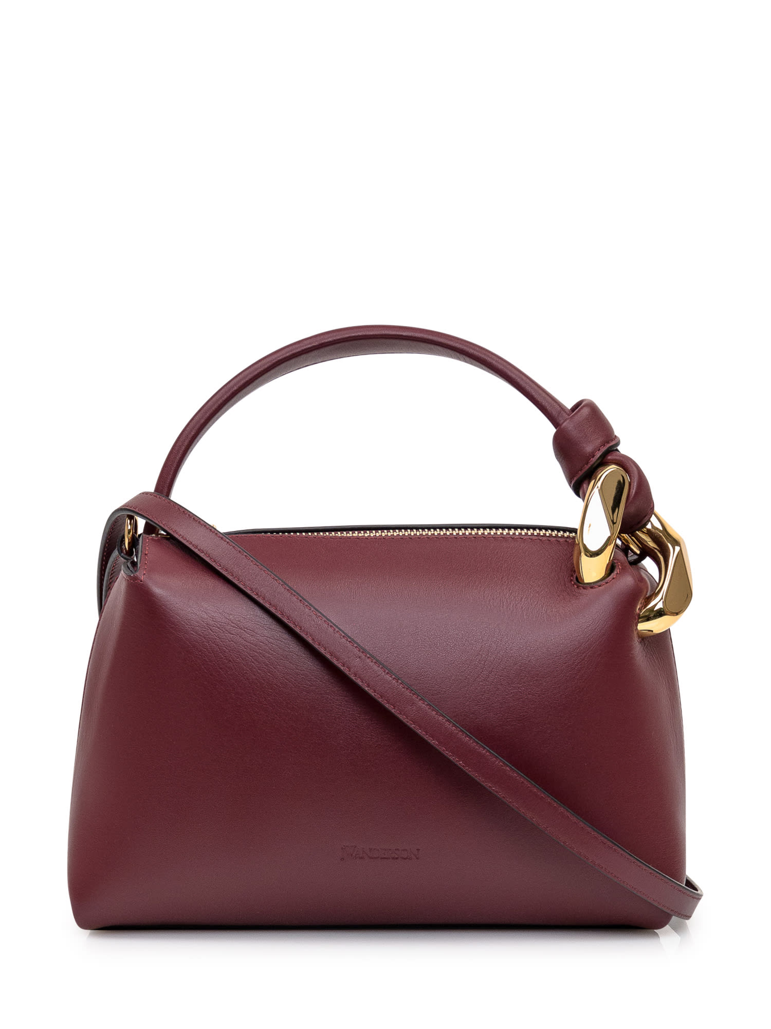 Shop Jw Anderson The Jwa Small Bag In Burgundy