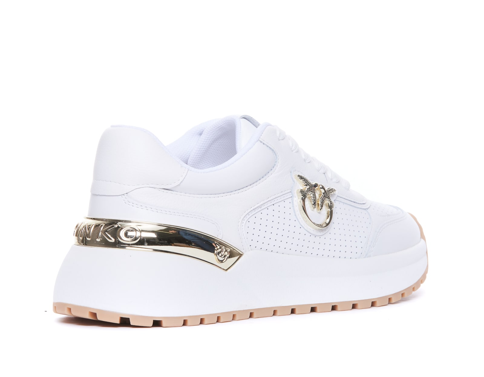Shop Pinko Gem 01 Sneakers In White
