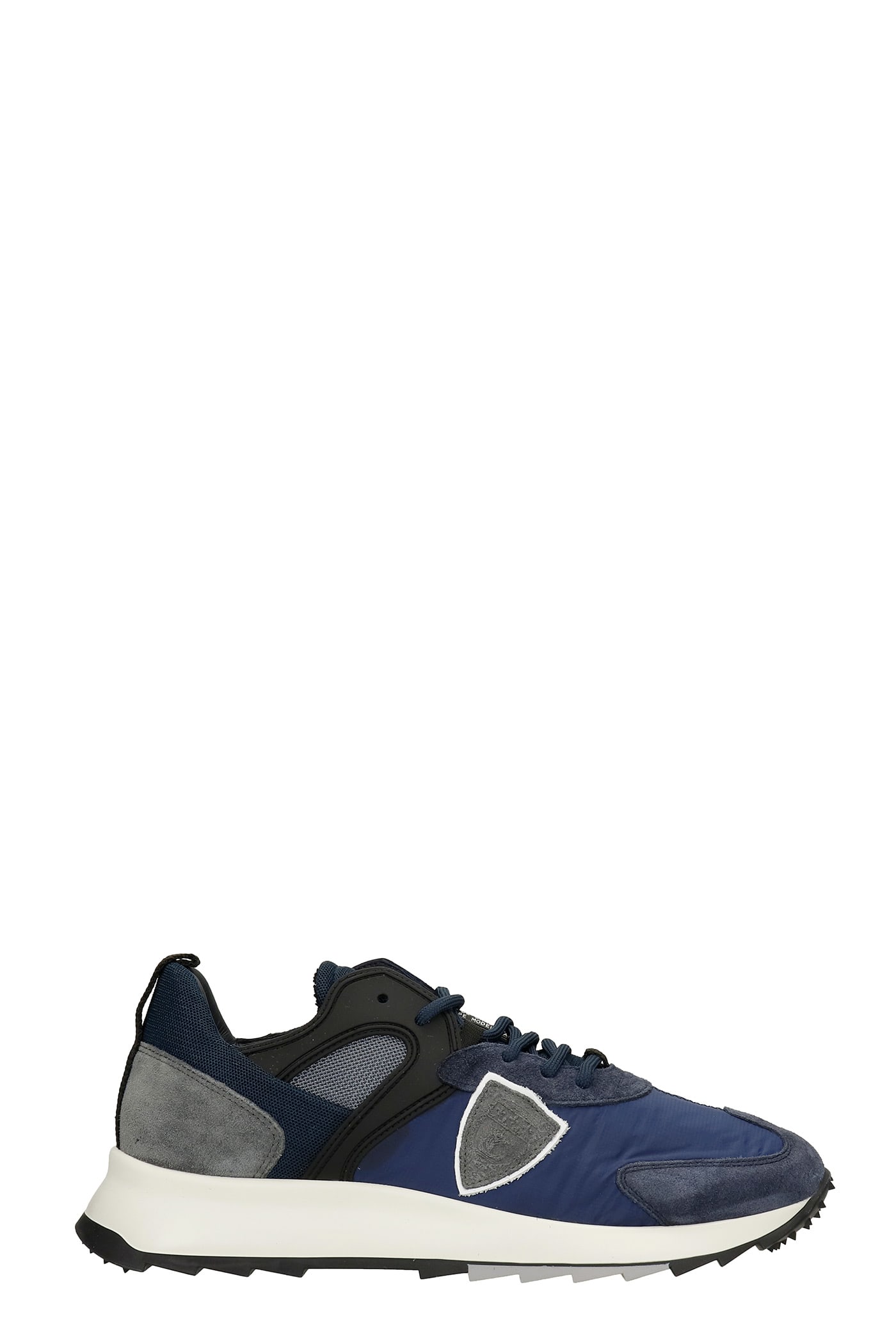Philippe Model Royale Sneakers In Blue Synthetic Fibers