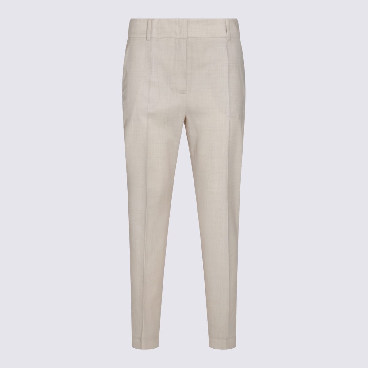 Beige Wool Pants