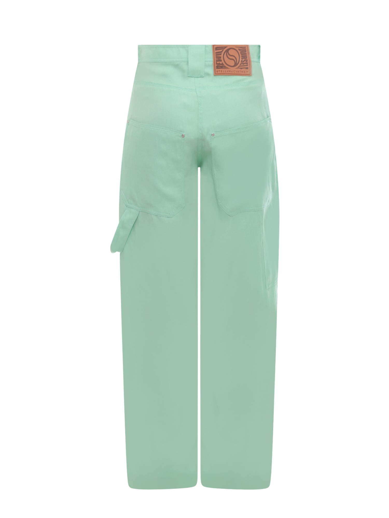 Shop Stella Mccartney Trouser In Green