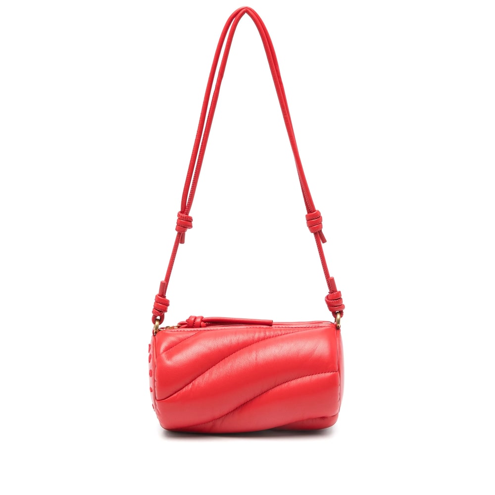Fiorucci Mella Leather Shoulder Bag In Marshmallow Shape In Red
