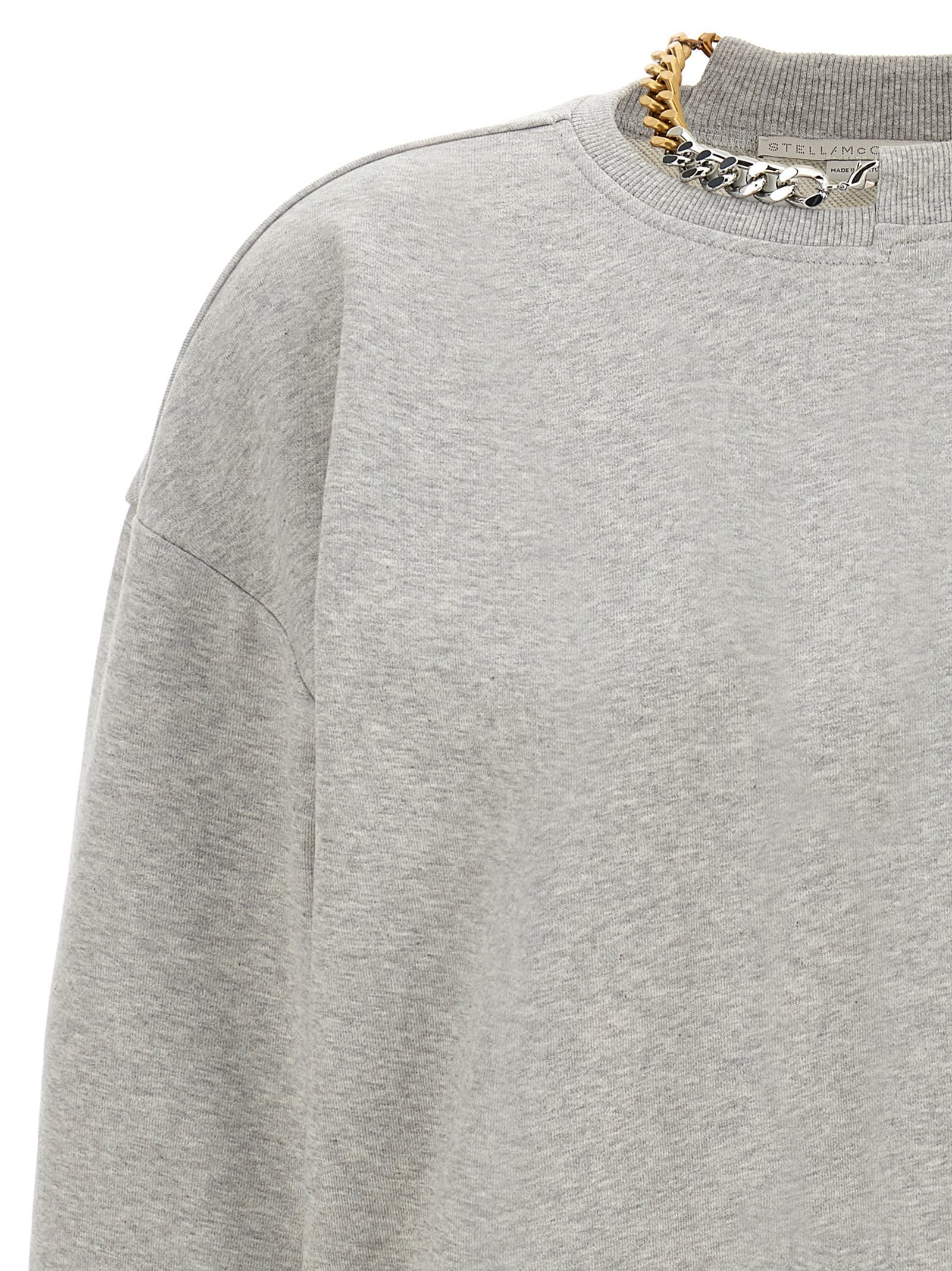 Shop Stella Mccartney Chain Sweatshirt In Gray