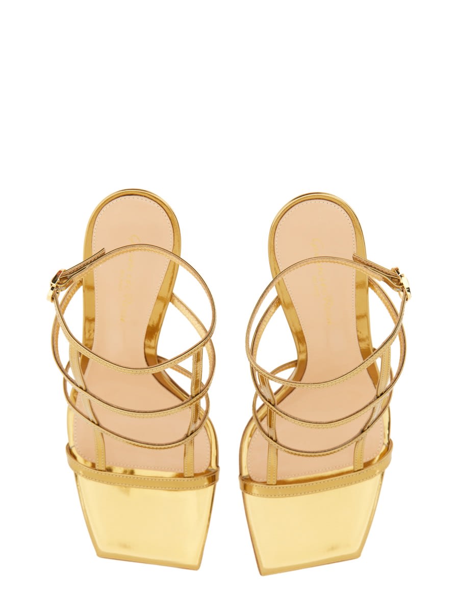 Shop Gianvito Rossi Sandal Mondry In Gold