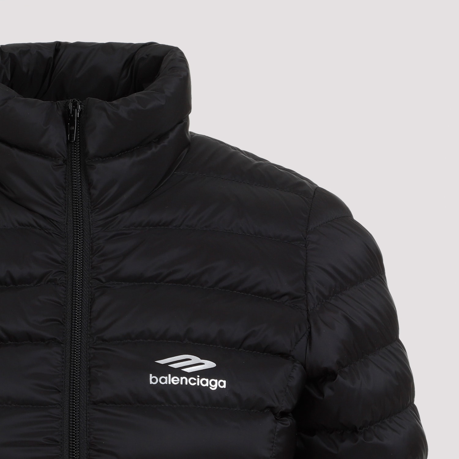 Shop Balenciaga Ski Fitted Puffer Jacket In Black