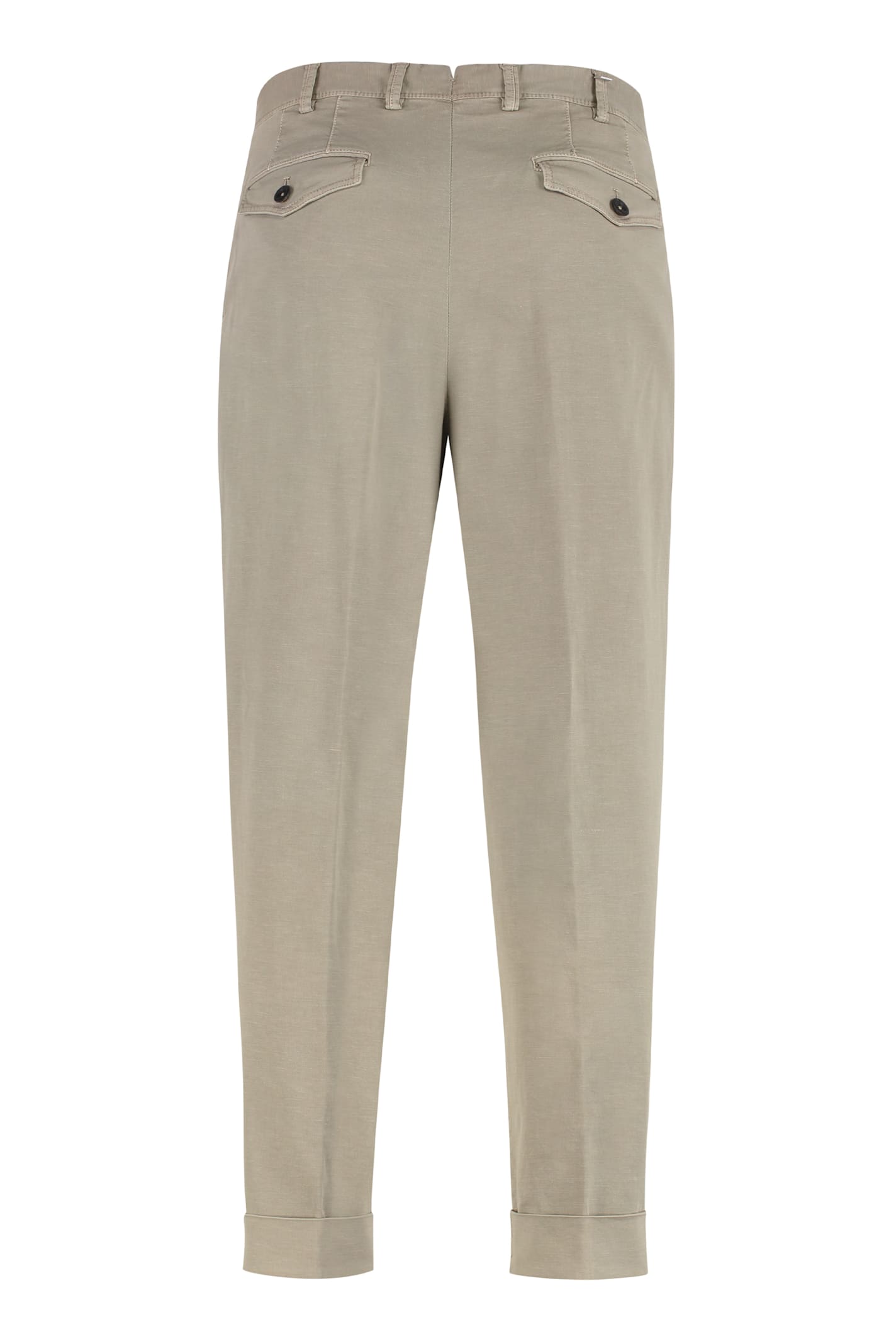 Pt Torino Cotton Blend Trousers In Sand