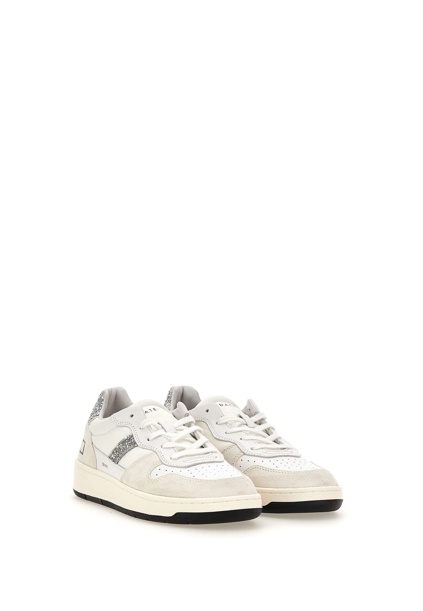 Shop Date Court 2.0 Leather Sneakers In Silver