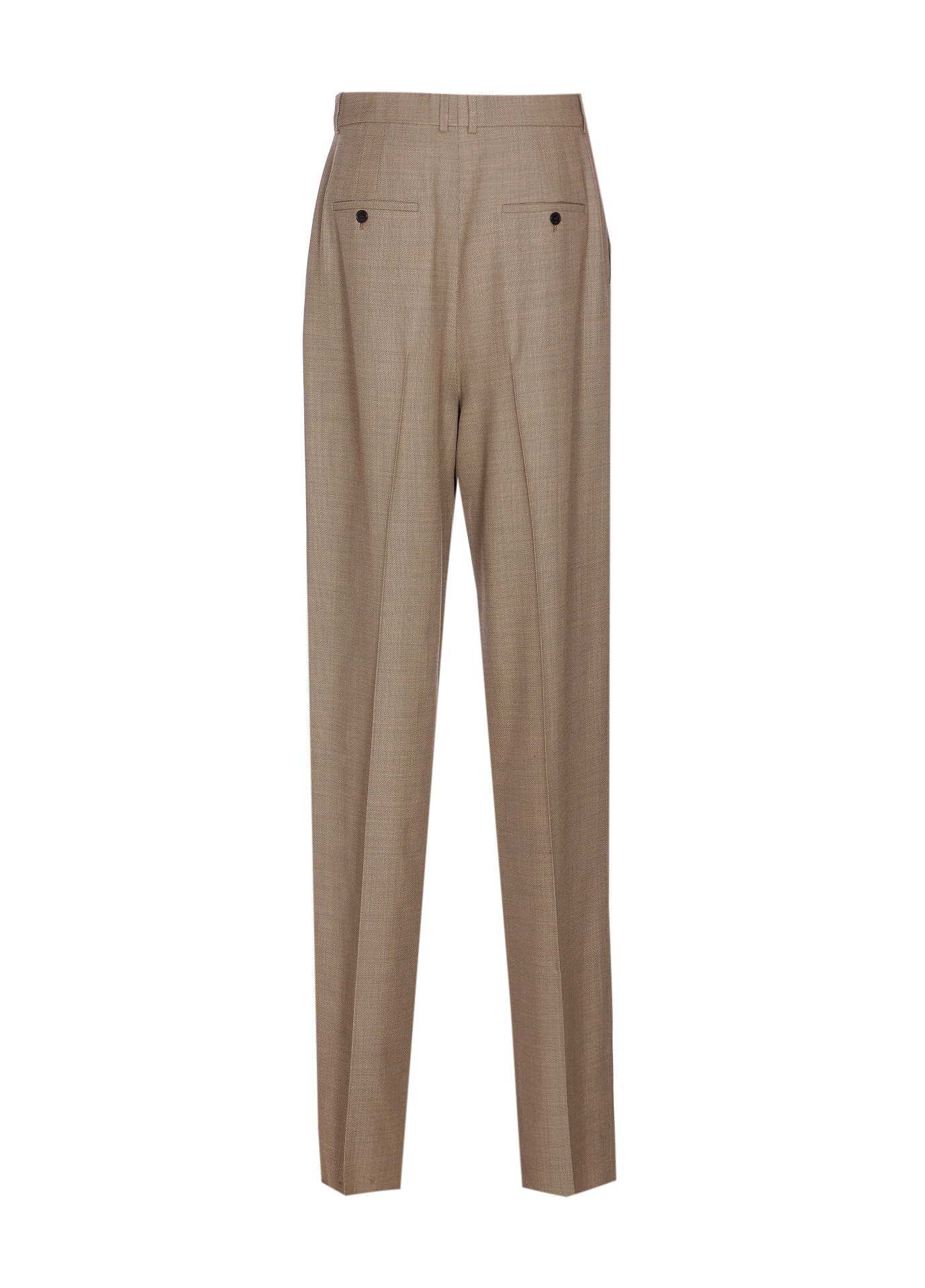 Saint Laurent Women Wide-leg In Wool Caviar Pants In Brown