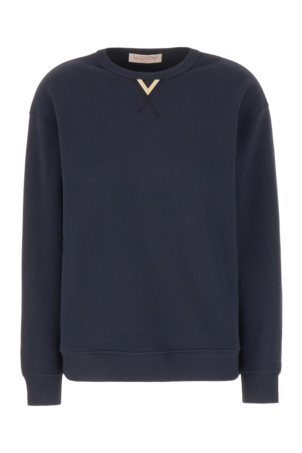 Valentino Midnight Blue Cotton Oversize Sweatshirt In 598