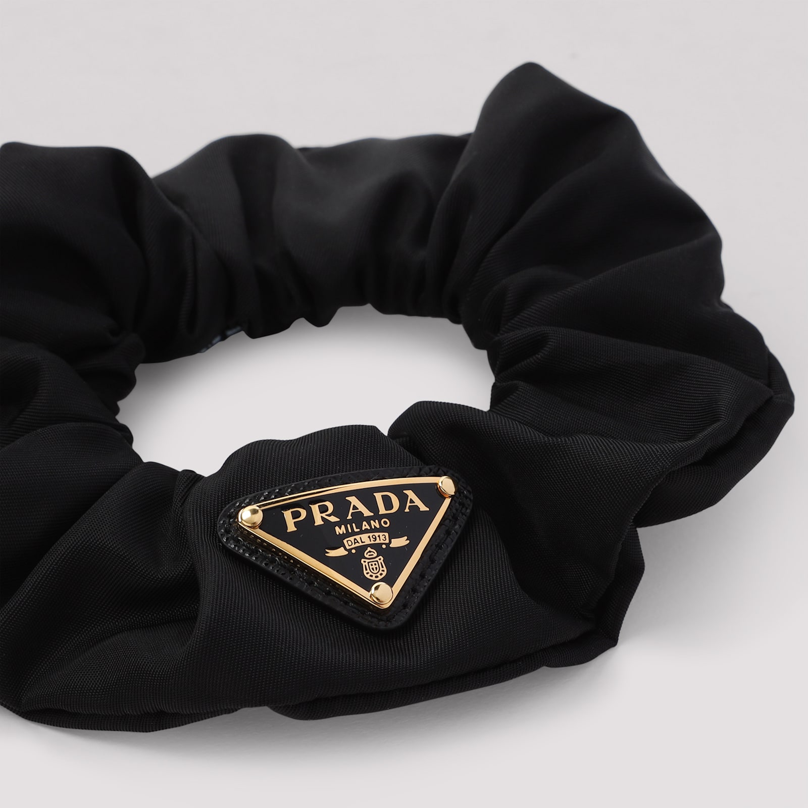Prada Re-nylon Scrunchie In Black