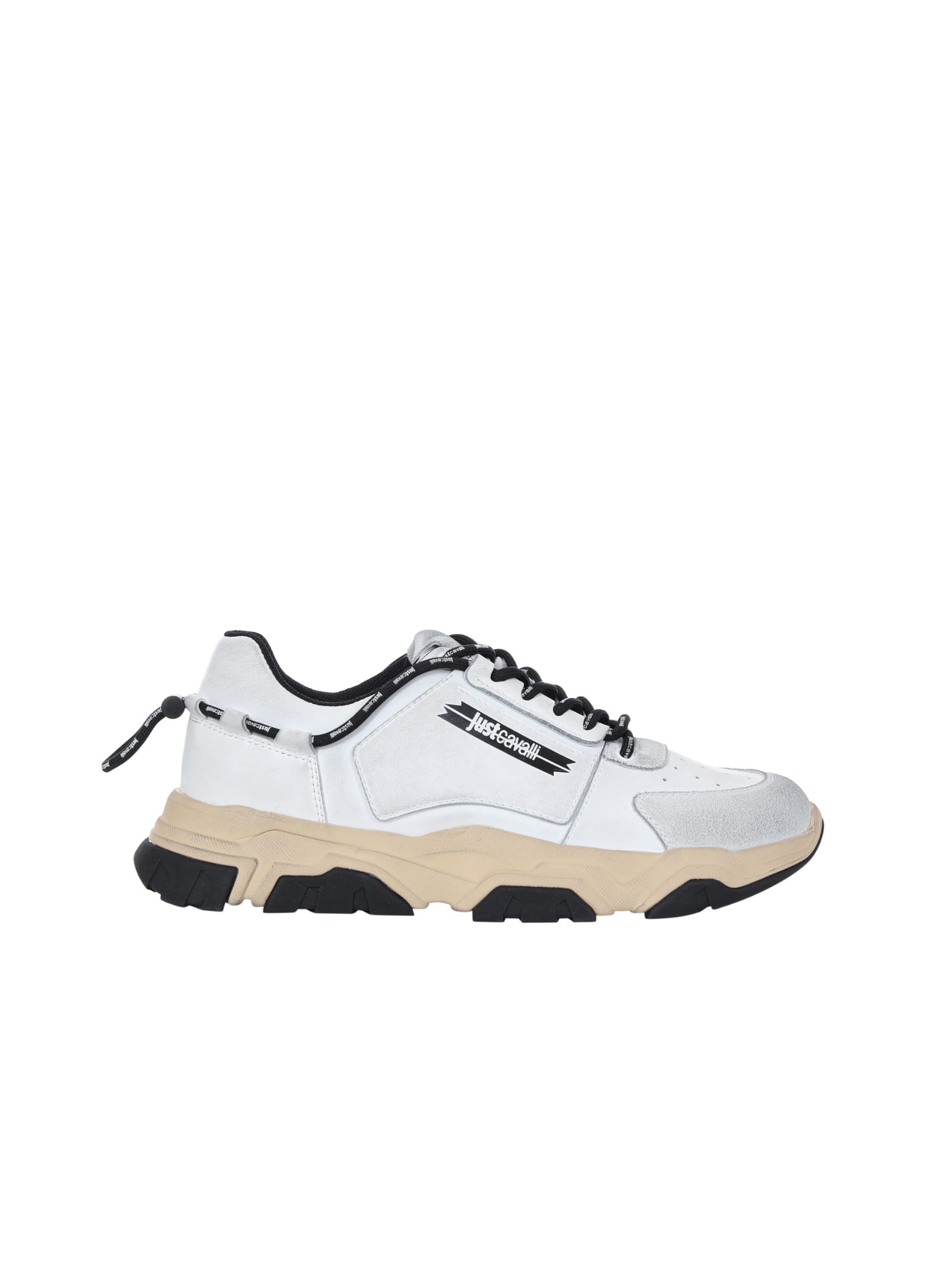 Just Cavalli Fondo Chunky Sneakers In White