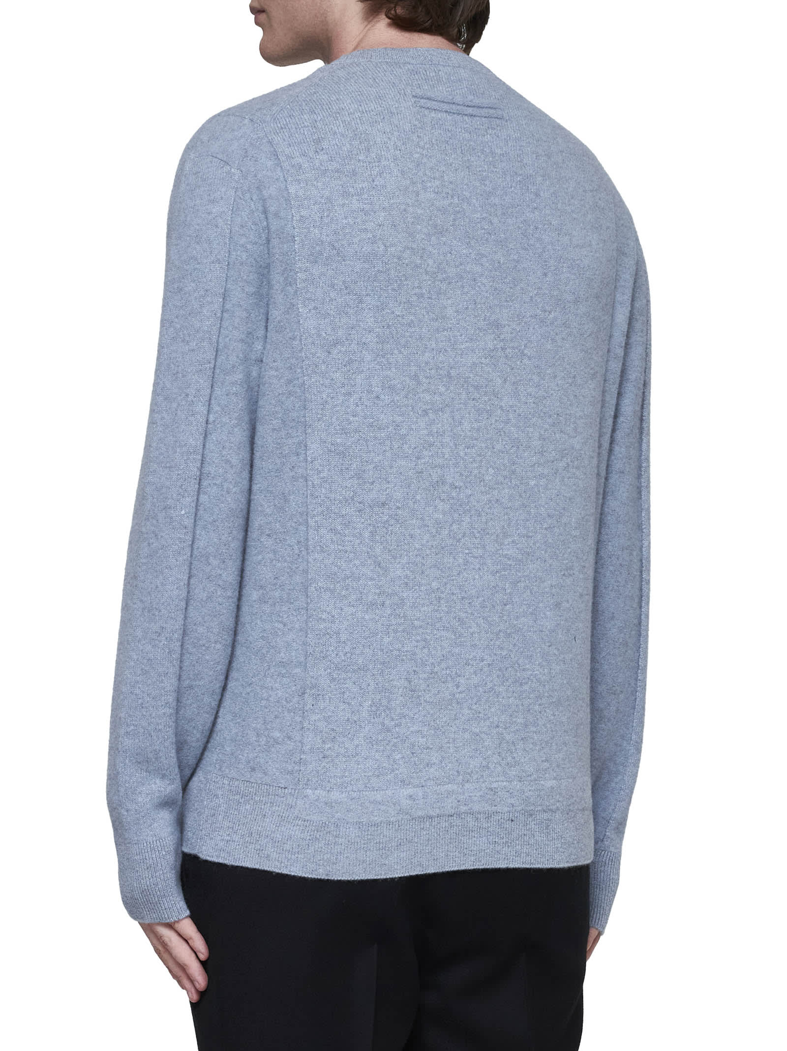 Shop Zegna Sweater In Blue Chiaro Unito