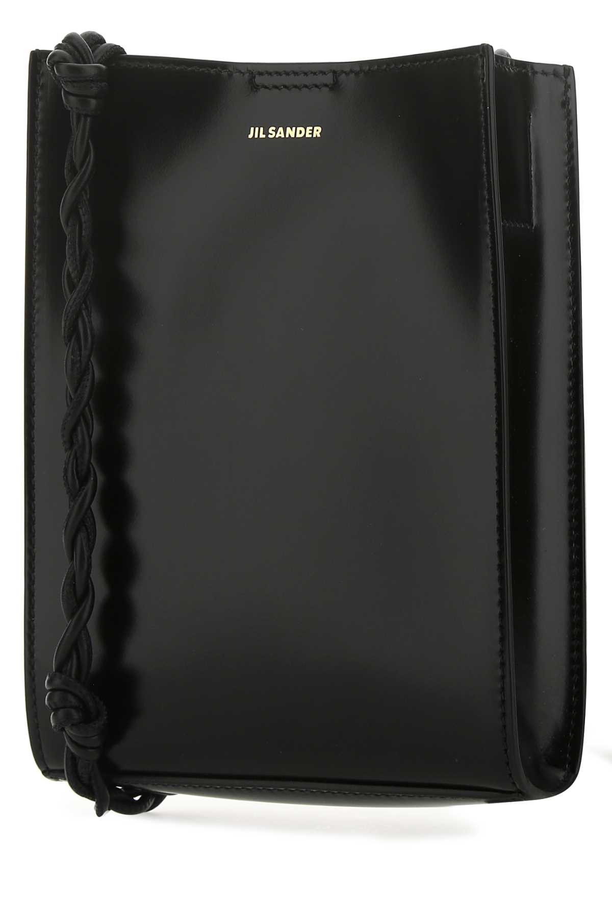 Jil Sander Black Leather Small Tangle Shoulder Bag In 001