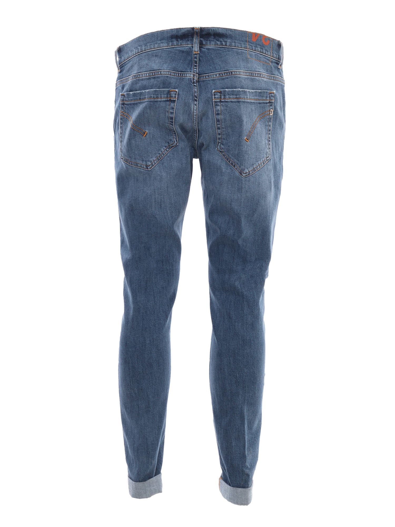 Shop Dondup Blue Effect Washed Jeans