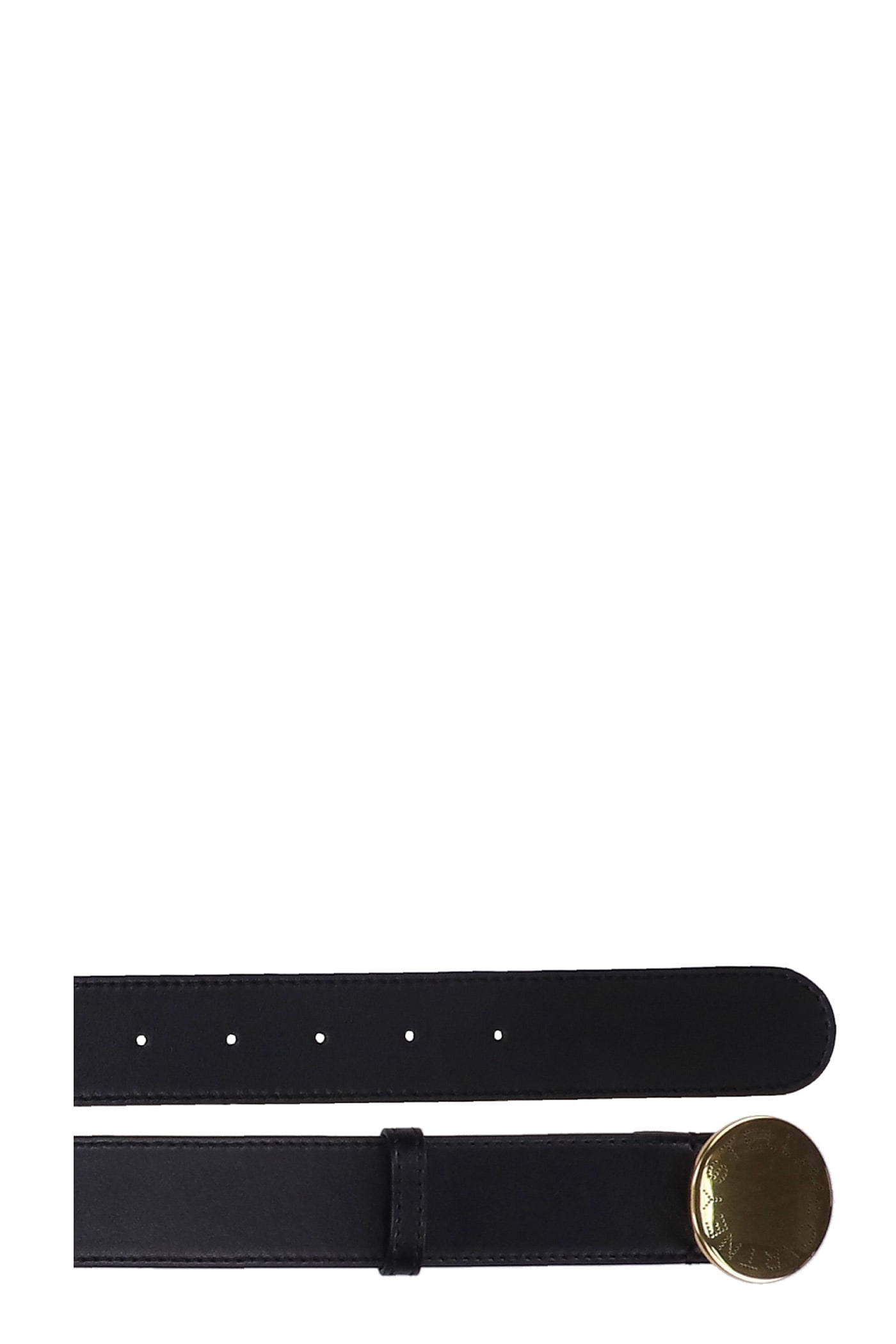 Stella McCartney Monogram Elastic Belt in Ecru & Black