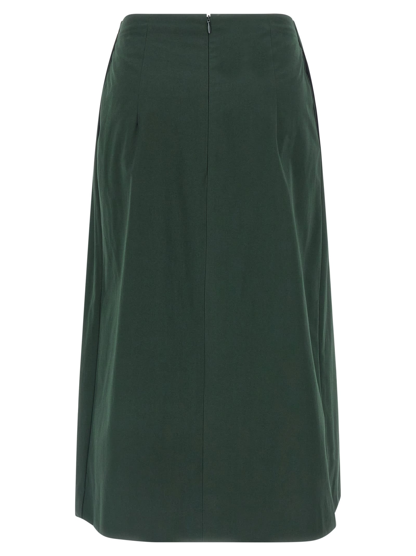Dries Van Noten Pleated Skirt In Green