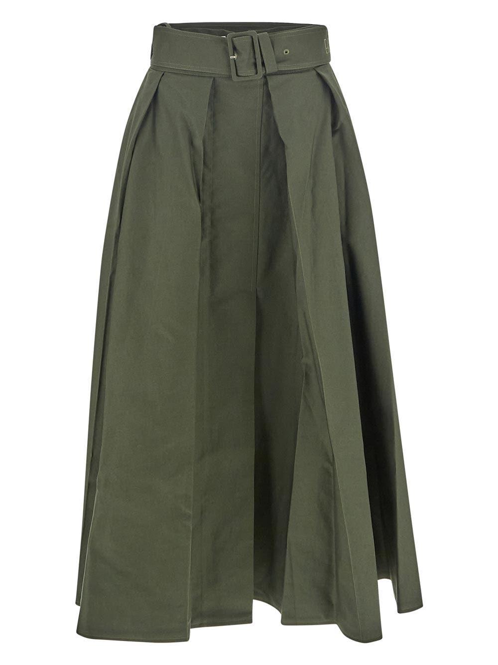 Patou Pleated Maxi Skirt