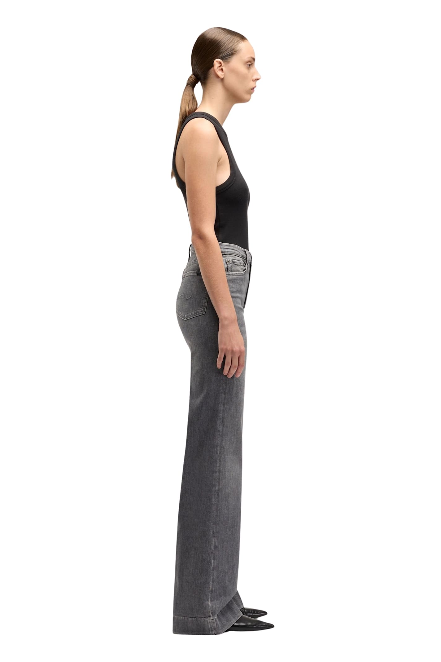 7 For All Mankind Modern Dojo Soho Grey In Black