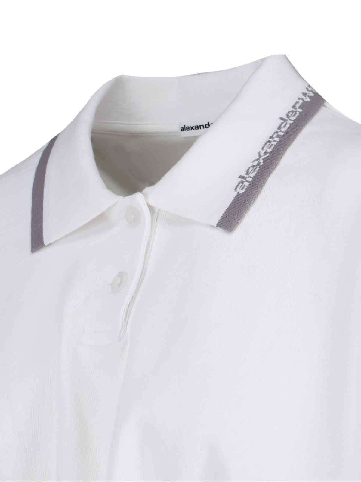 Alexander Wang Logo Polo Shirt In White
